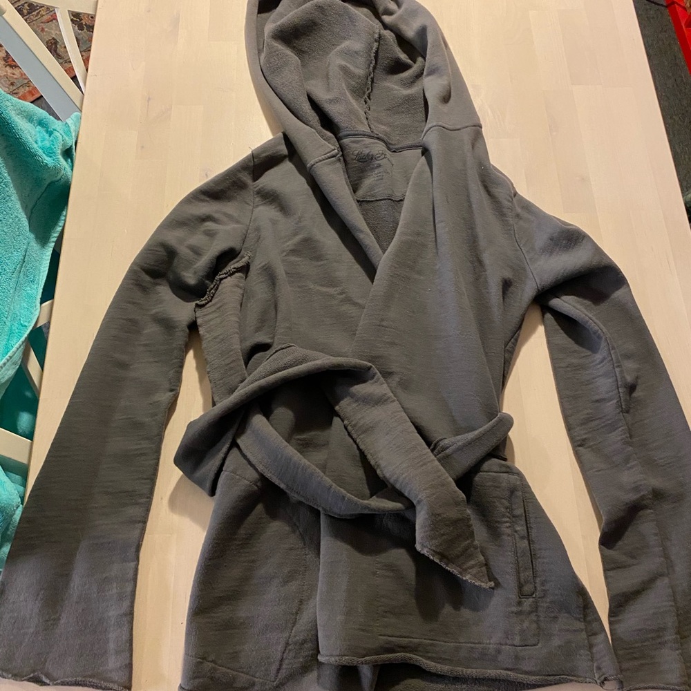 Lucky Brand knit jacket raw edges M